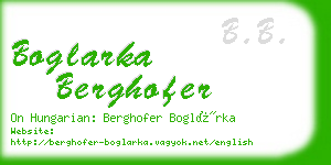 boglarka berghofer business card